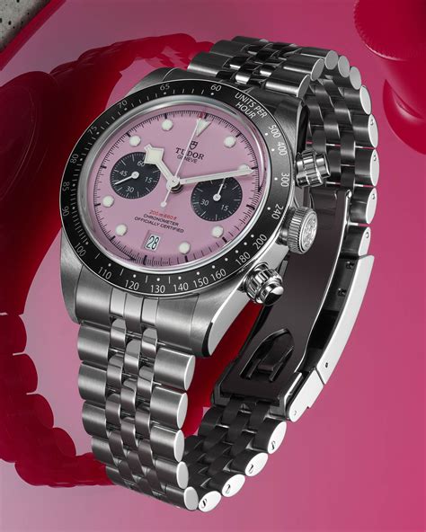 tudor black bay chrono pink release date|tudor black bay chrono pink.